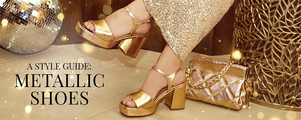 Gold Metallic Platform Heels | Dressed In Lucy | SilkFred US