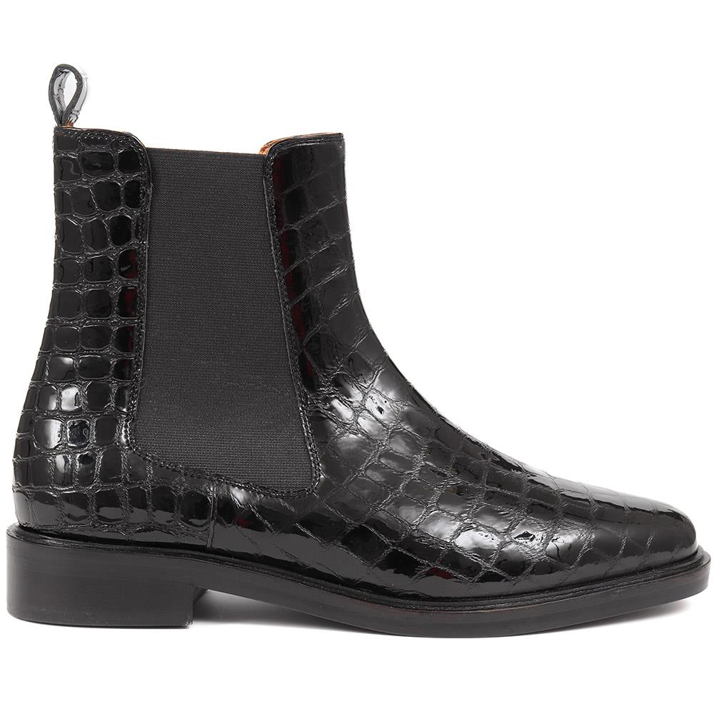 Black Patent Croc