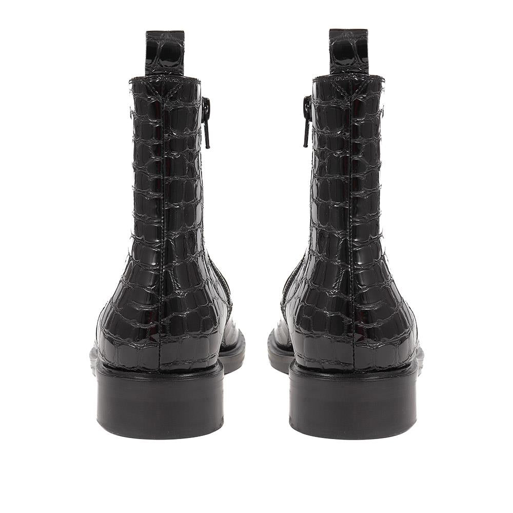 Black Patent Croc