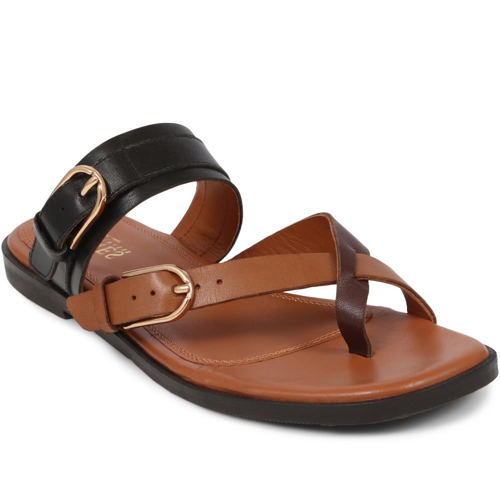 Glint Leather Toe Post Sandals  - GLINT / 325 350