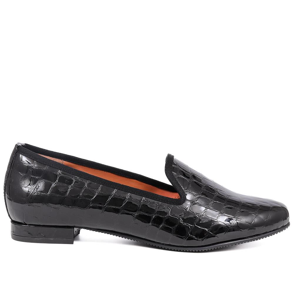 Black Patent Croc