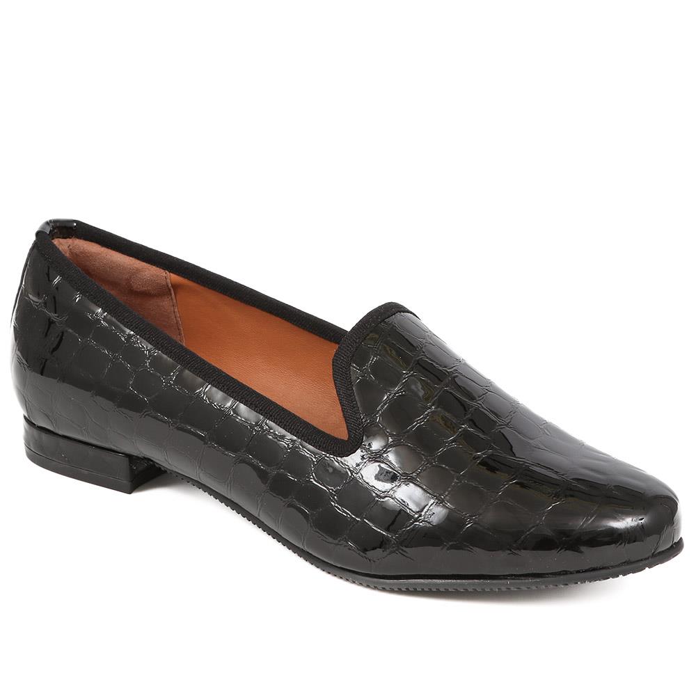 Black Patent Croc