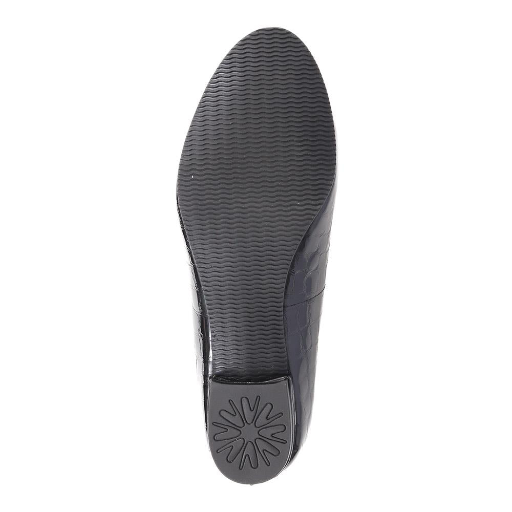 Black Patent Croc