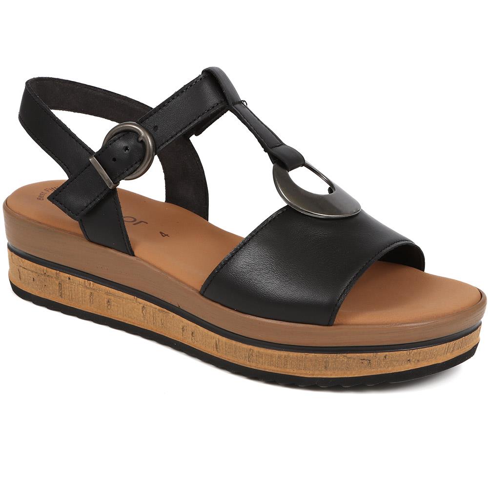 Leather Platform Sandals  - GAB39506 / 325 079