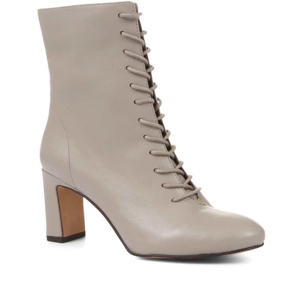 Lenore Heeled Leather Ankle Boots (LENORE) by Jones Bootmaker