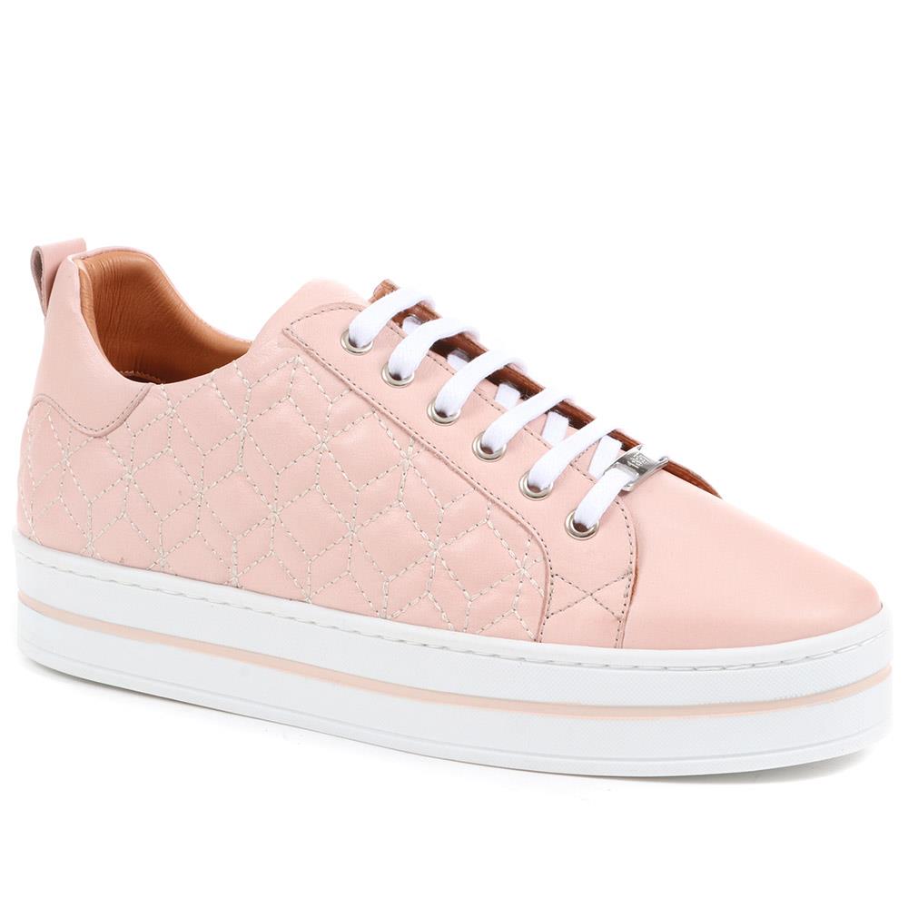 Alexandrite Leather Quilted Trainers - ALEXANDRITE / 323 645 from Jones ...