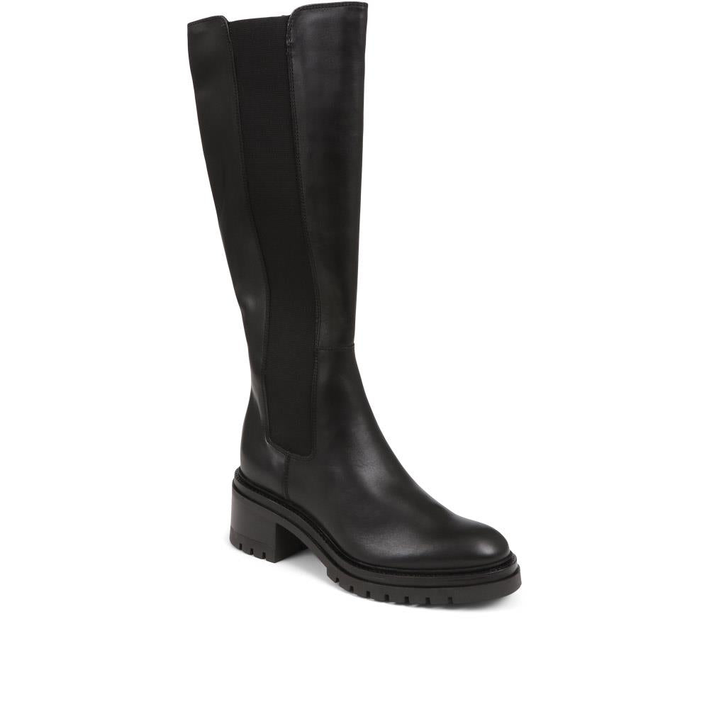 Domenica Leather Knee Length Boots - DOMENICA / 324 253
